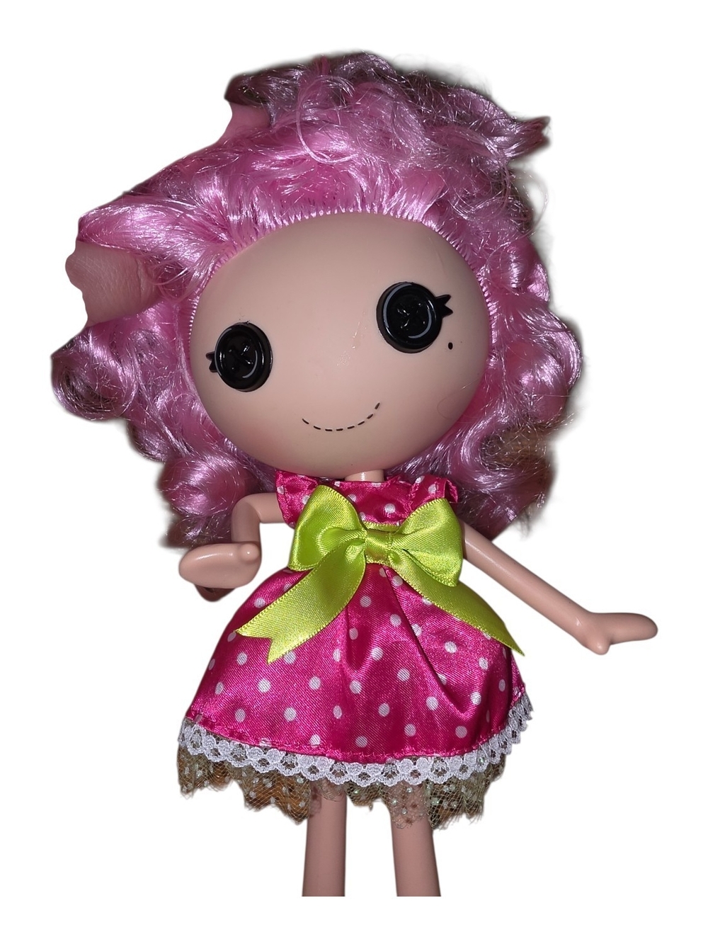 Rare Lalaloopsy Girls Jewel Sparkles 10” Doll Curly Pink Hair Dress Shoes - Picture 2 of 8